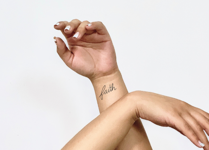 Hand-Lettered Temporary Tattoo