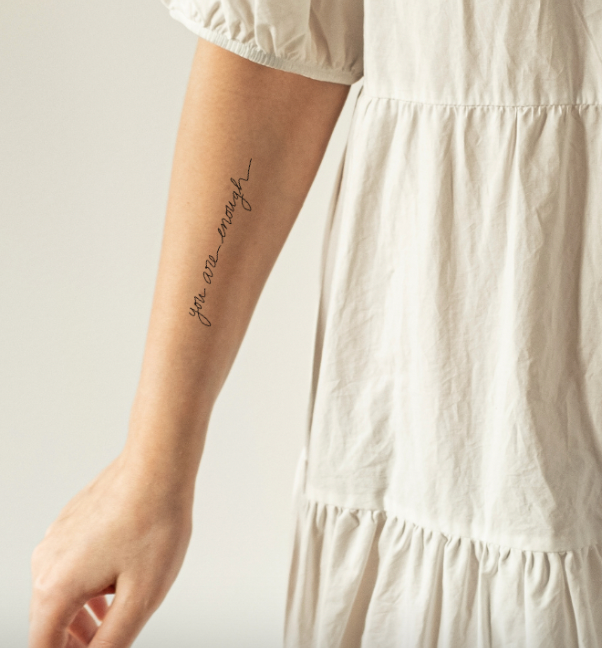 Hand-Lettered Temporary Tattoo