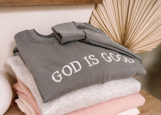 God is Good Grey Sweatshirt