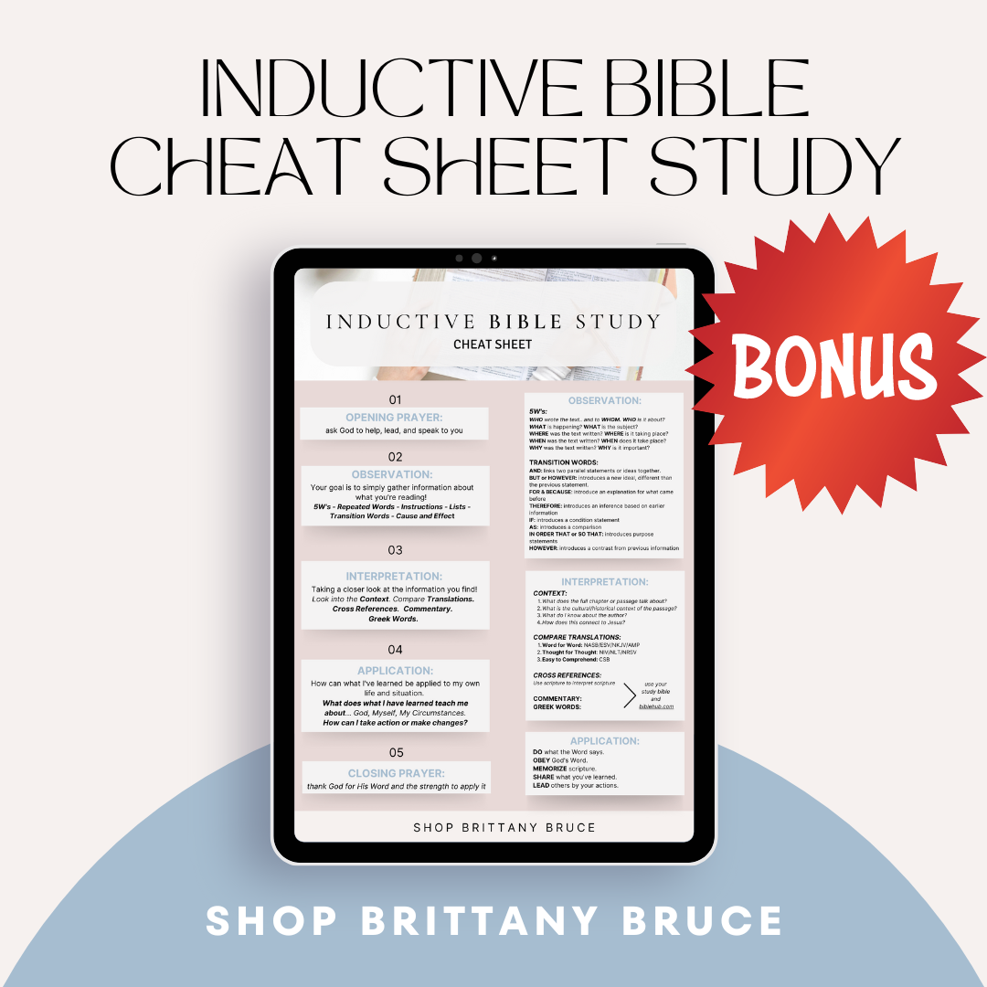 Inductive Study Bible Insert